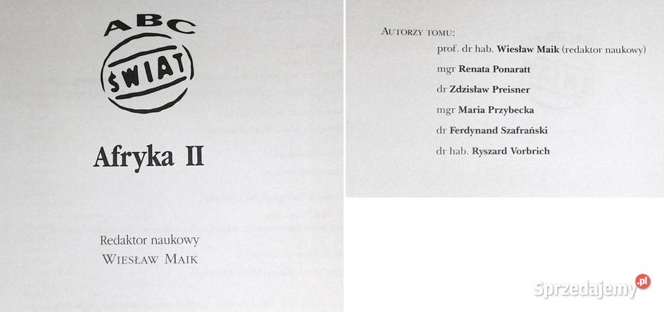 ABC Świat Afryka II Wiesław Maik Rok wydania 1999 Chełm