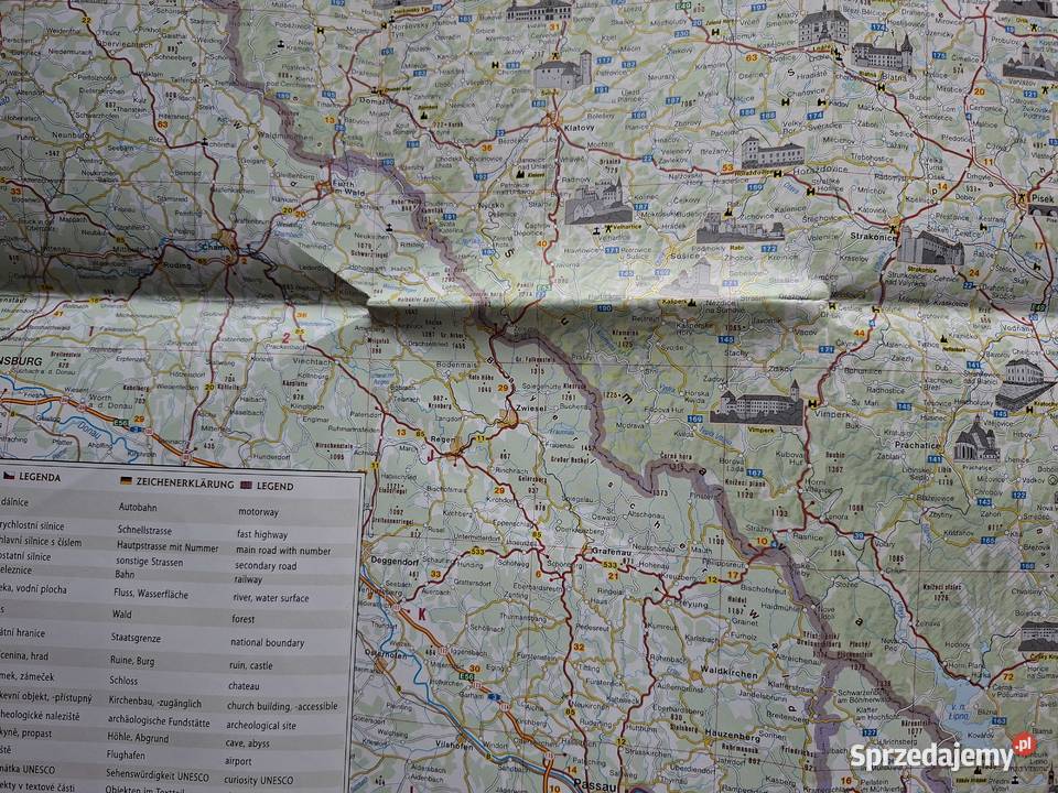 Ćesko 1500 000 mapa freytag berndt Road map Kraków
