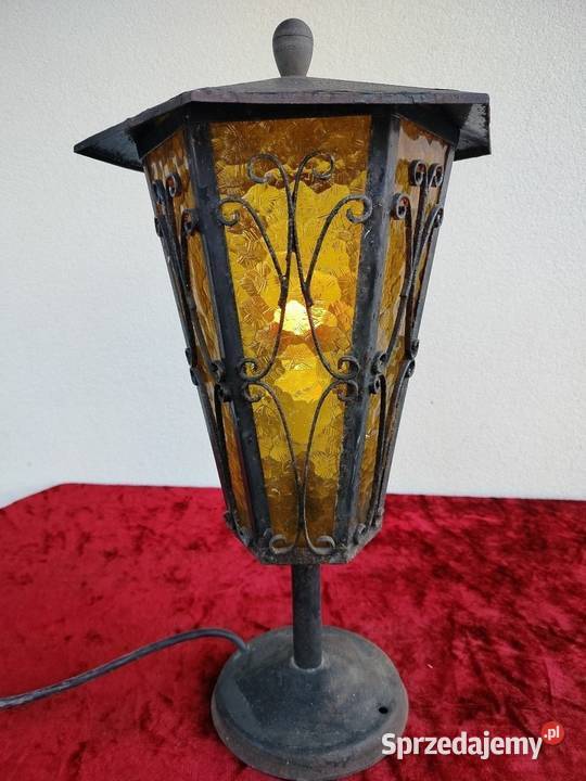 Lampa Latarnia kute żelazo druga połowa XX wieku Kęty
