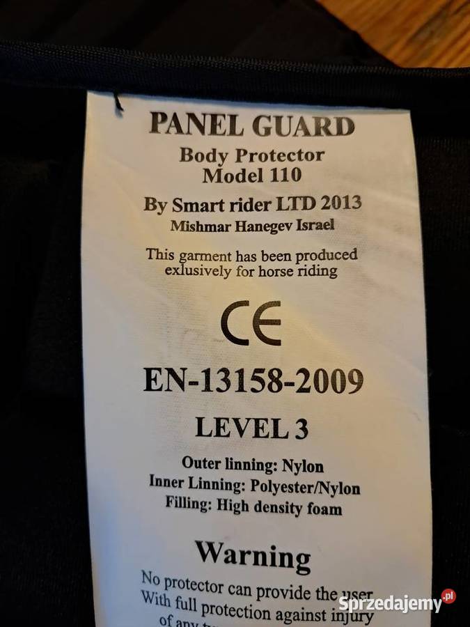 Kamizelka ochronna do jazdy konnej Kolno sprzedam