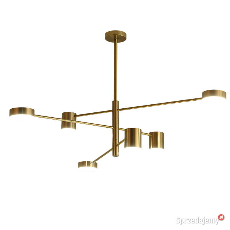 Look żyrandol LED nowoczesny 6punktowy złoty Lampy wiszące Katowice sprzedam