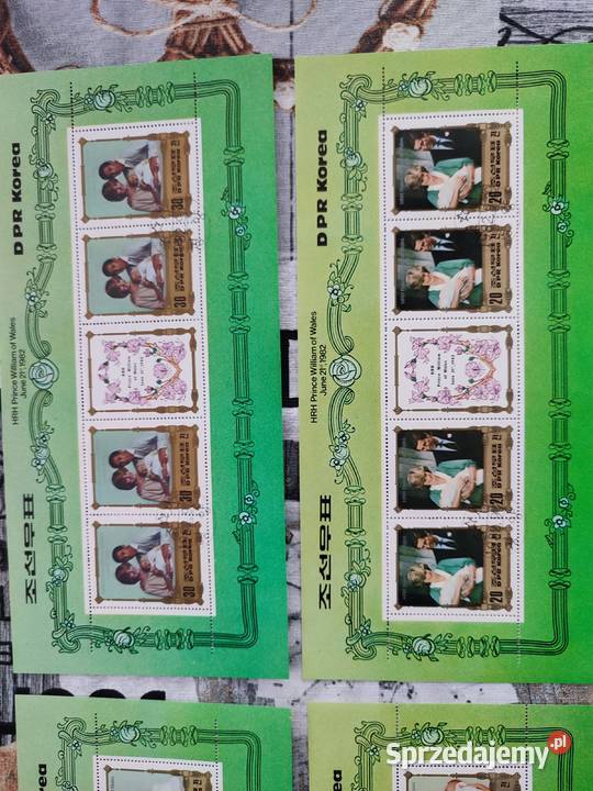 zestaw 3 znaczków księżna Diana Myszków