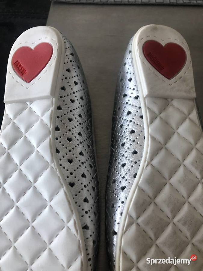 Srebrne balerinki Moschino r 36 mazowieckie Warszawa