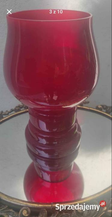 Lausitzer rubinowy wazon PRL Pabianice sprzedam