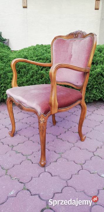 Fotel stylowy ludwik nogi gięte fotelik sprzedam