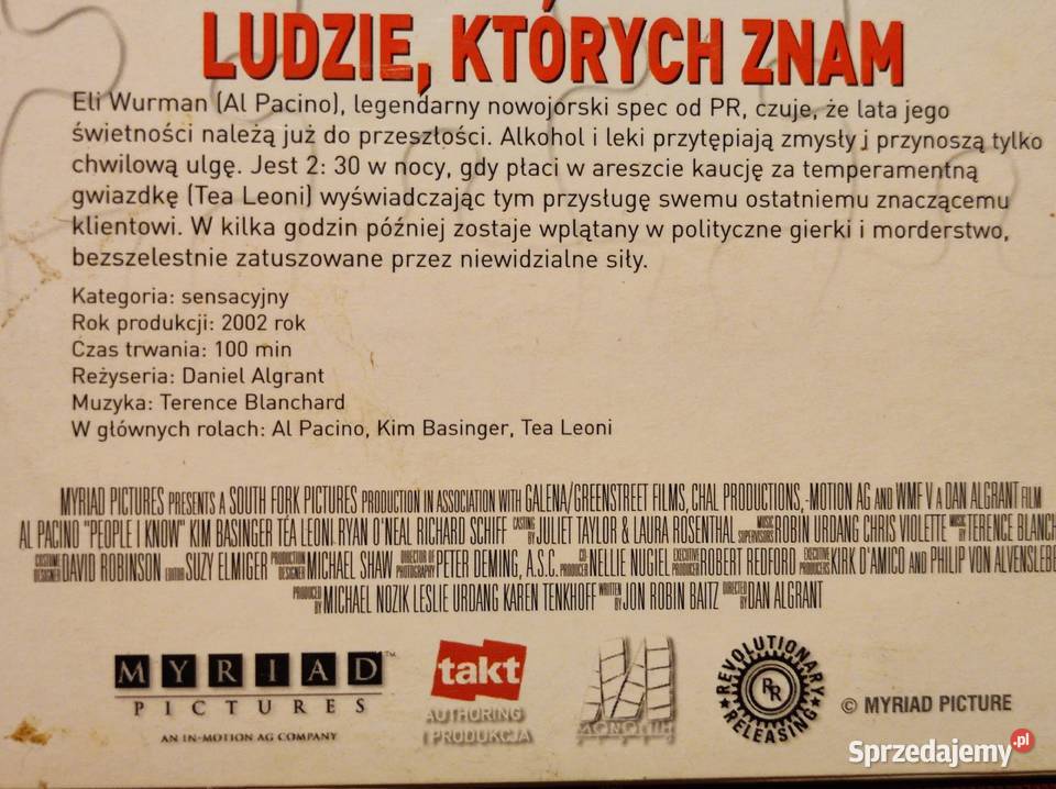 Al Pacino Kim Basinger i Ta Leoni Ludzie których Kielce sprzedam