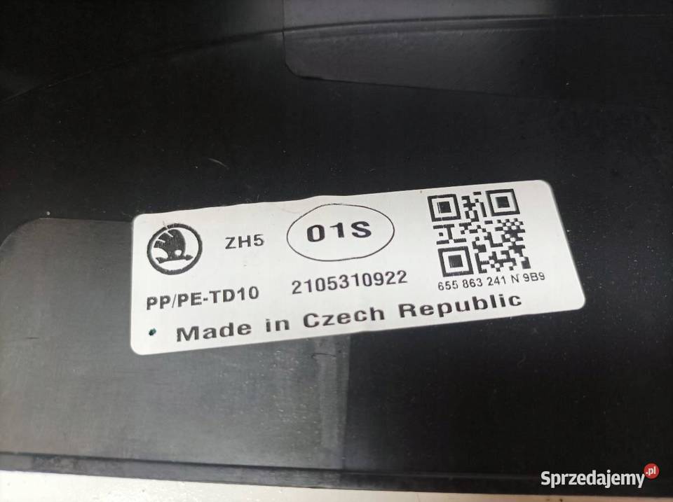 TUNEL ŚRODKOWY PODŁOKIETNIK Skoda Scala I 2019 Rok produkcji 2021 sprzedam