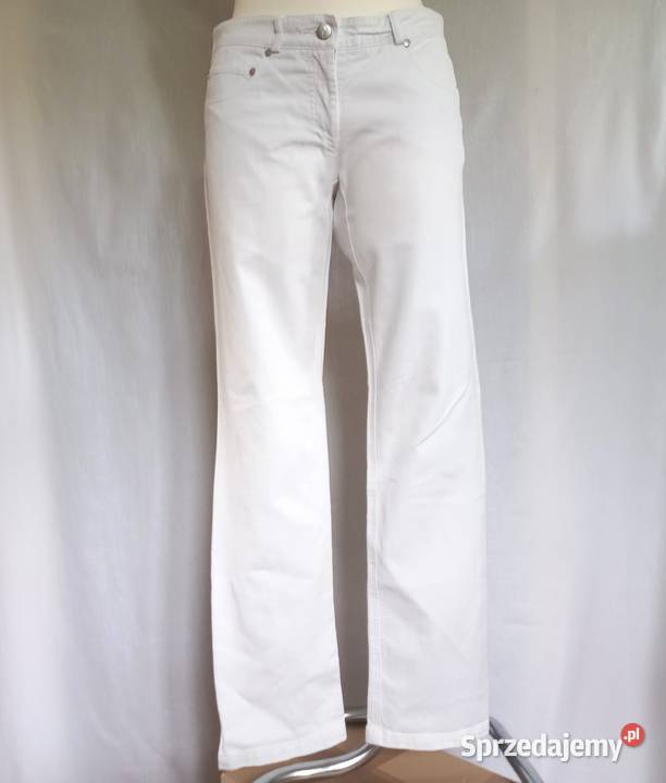 Spodnie białe Jeans damskie r M stan Rozmiar 38(M)
