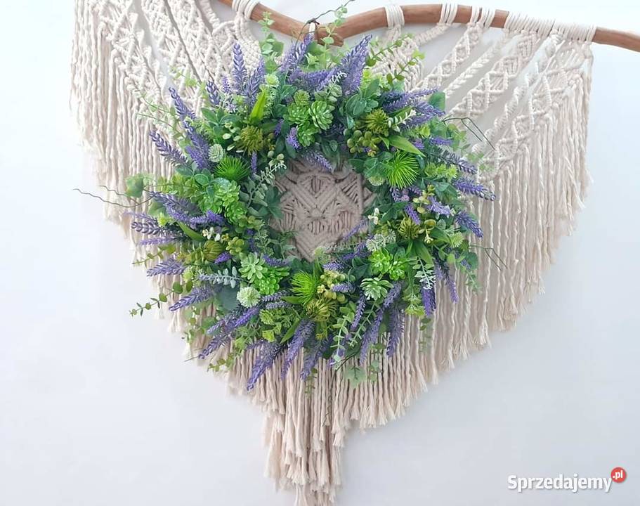 Wianek na drzwi lawendowy okazały 50 fioletowy Promnice