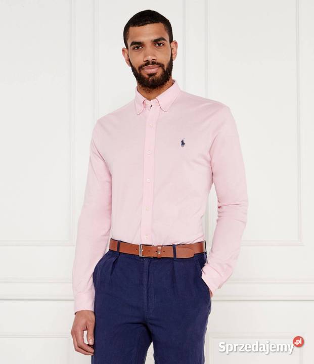 Koszula męska Ralph Lauren bawełniana różowa Odzież wyjściowa Białystok sprzedam