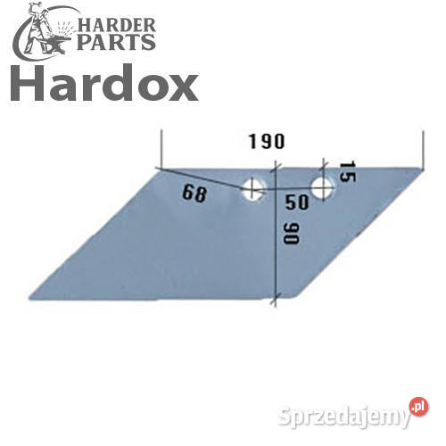 Lemiesz przedpłużka HARDOX 80639L części do Suwałki