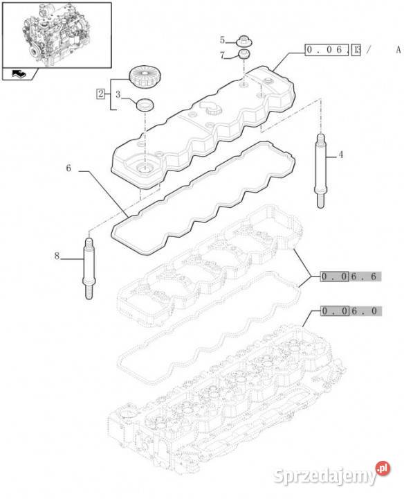Holland T6010 Osłona zaworu 2853857 wielkopolskie
