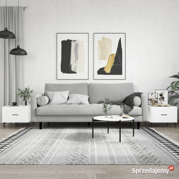 Stoliki kawowe 2 białe z połyskiem 50x50x40 Warszawa