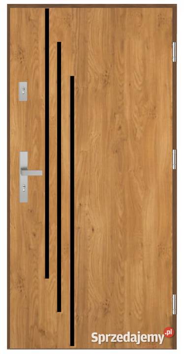 Drzwi wejściowe Grube 72mm Sa7 Black Prawe 90 Ciemniewo sprzedam
