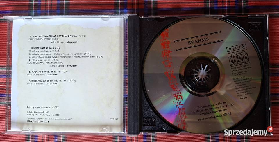 Muzyka mistrzów Brahms Arcydzieła symfoniczne CD