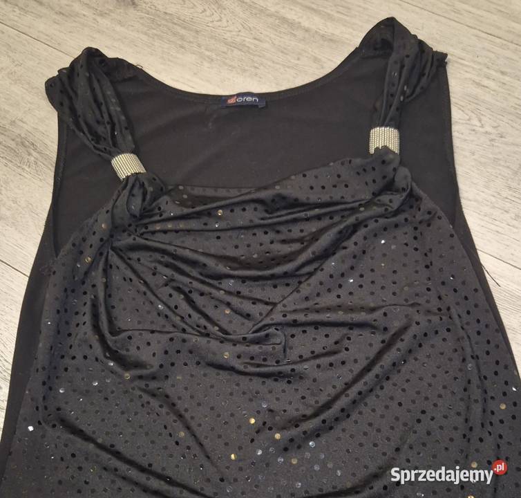 Bluzka damska czarna błyszcząca 38M łódzkie sprzedam