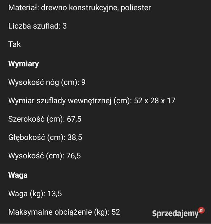 Komoda mazowieckie Siedlce