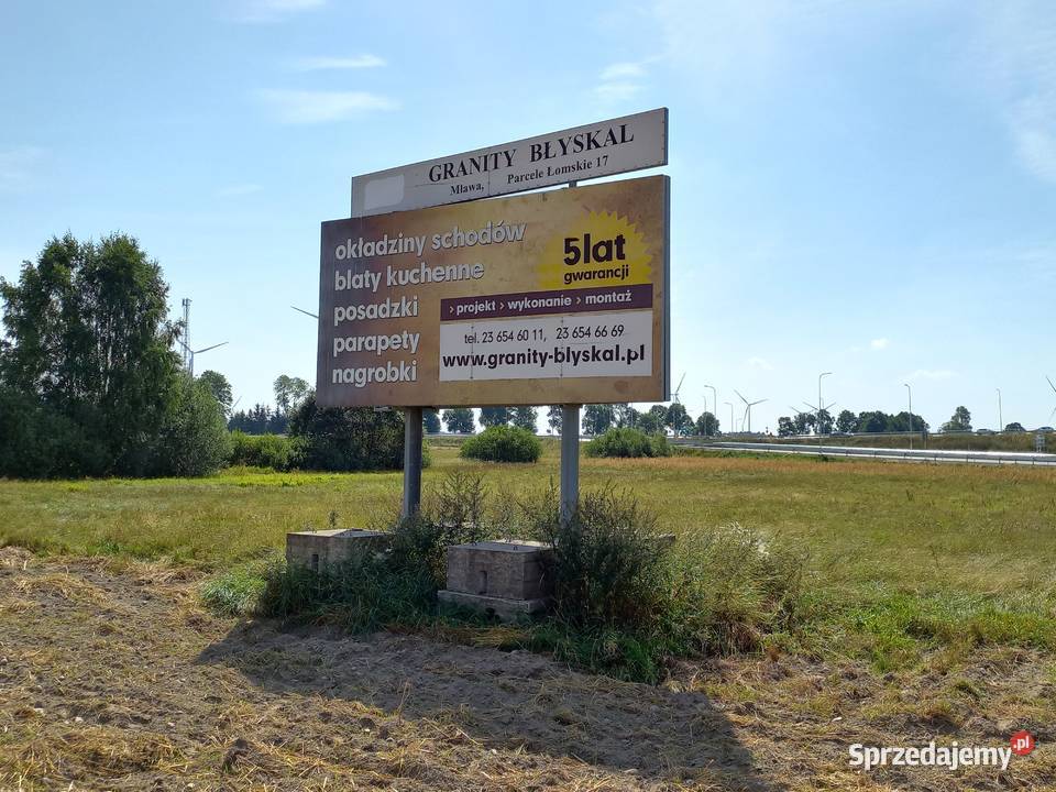 SZYLD dwustronny wym 500 x 250 Mława