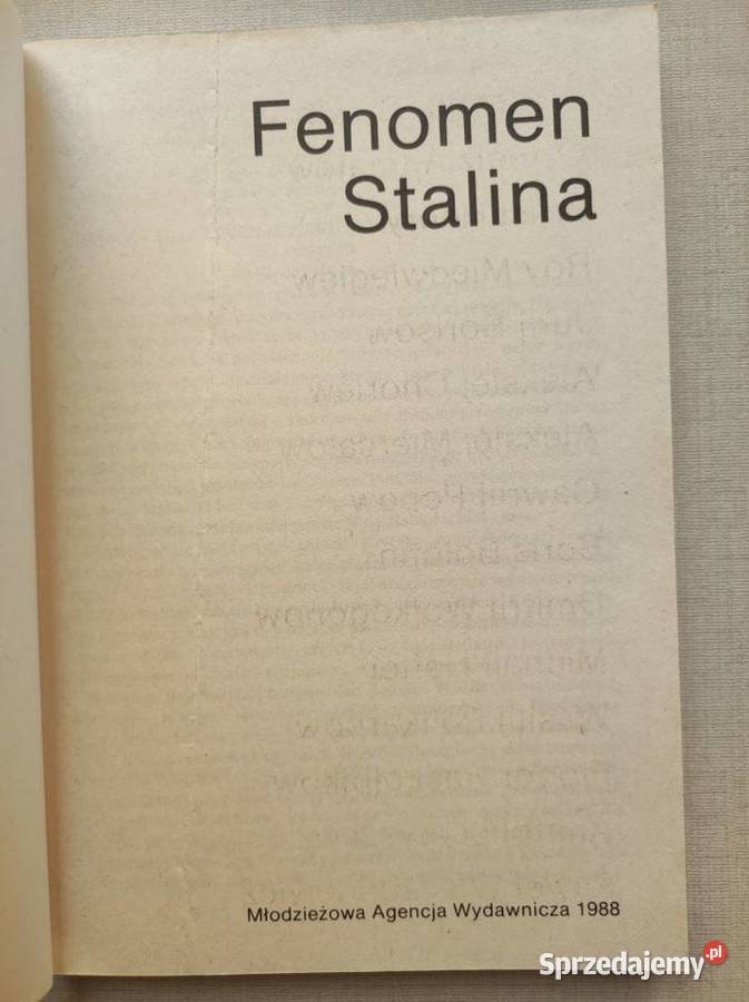 Fenomen Stalina Aleksandr Bowin 1989 ISBN 9788375527162 Kielce