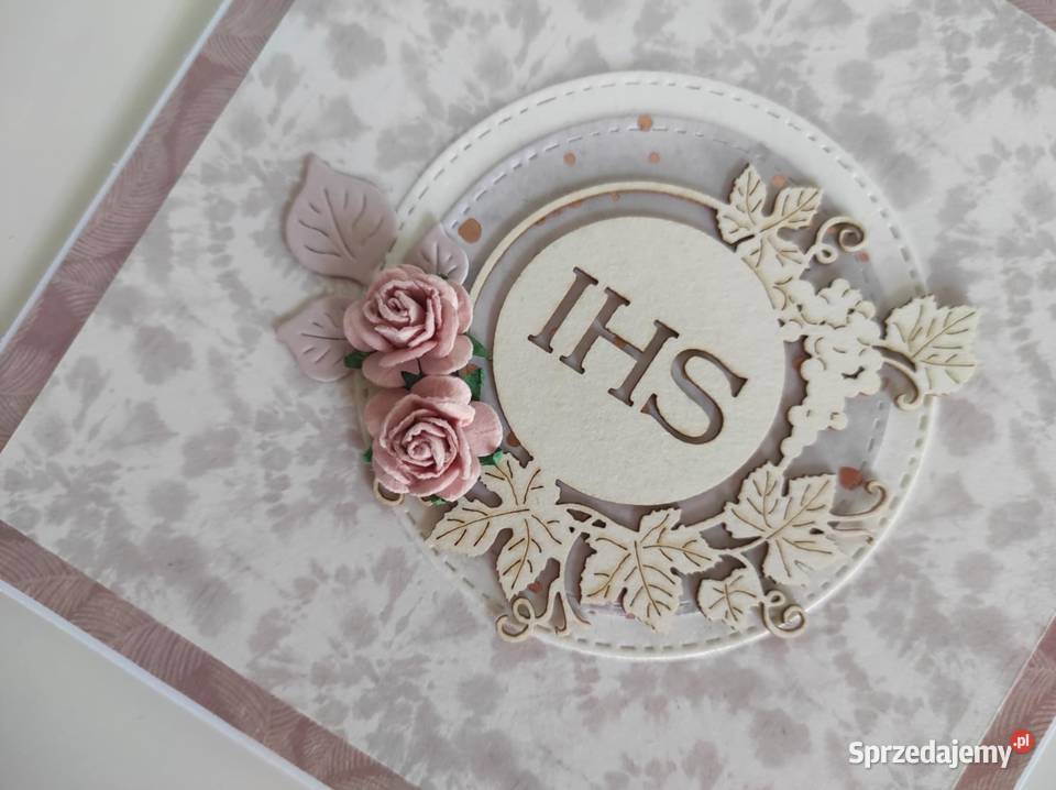 Kartka ręcznie robiona Komunia Święta handmade 4 łódzkie Łódź sprzedam