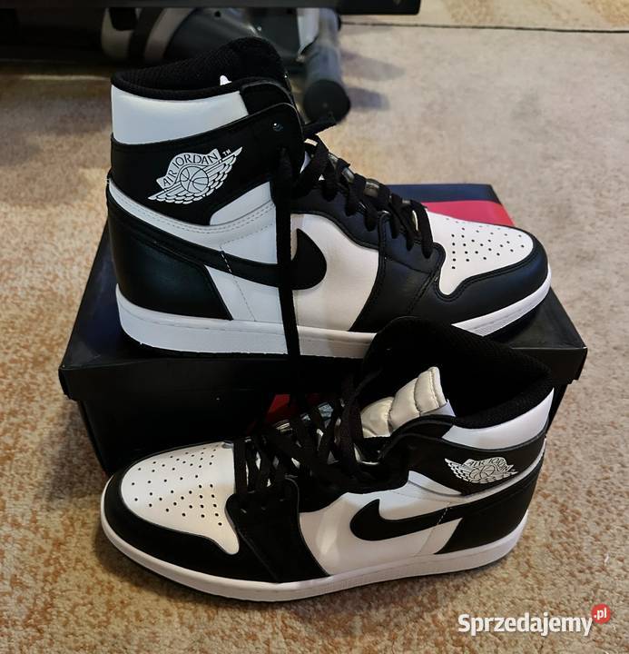Jordan 1 high black white Panda biały Gorlice