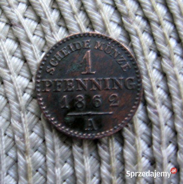 Prusy 1 Pfennig 1862r Kalisz