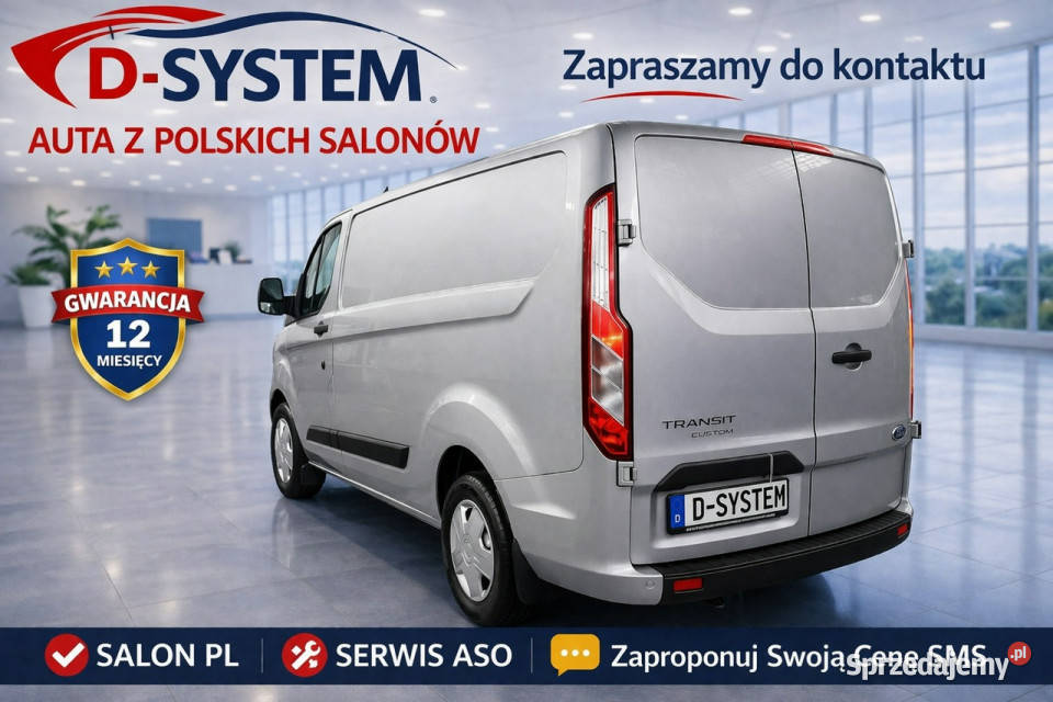Ford Custom 2023r LONG Furgon fvat SUPER STAN tempomat podlaskie Białystok