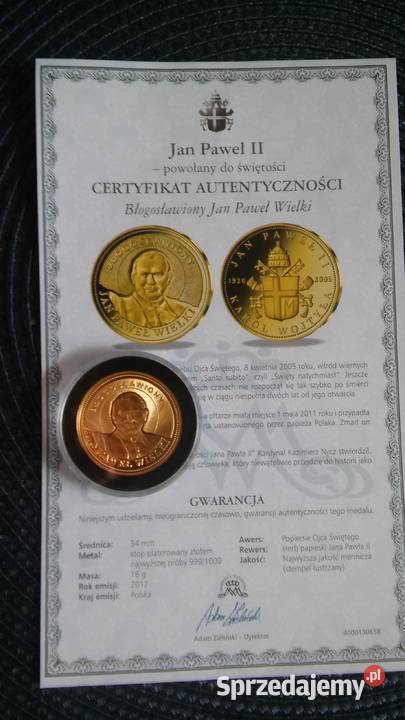 Medal "Błogosławiony Jan Paweł Wielki"