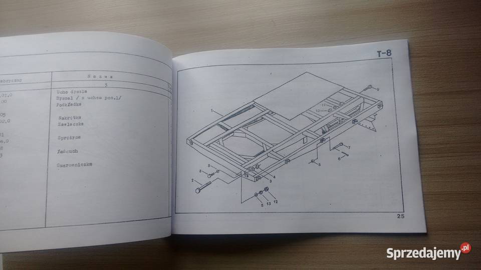 Katalog cześci przyczepa d 50 Stalowa Wola sprzedam