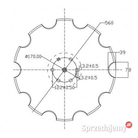 Talerz agregatu talerzowego zębaty 560 mm 6
