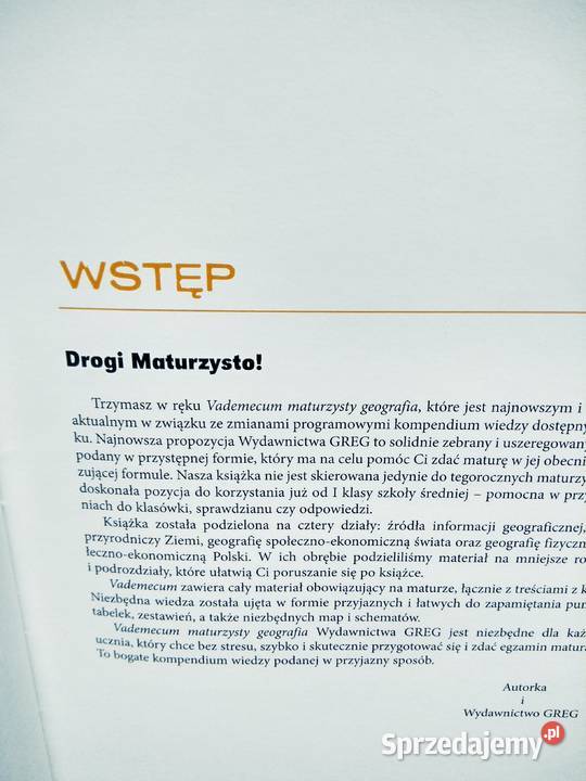 Matura geografia vademecum Greg antykwariat mazowieckie