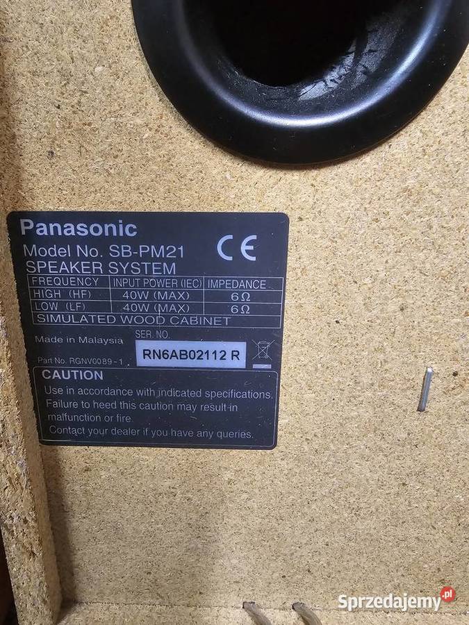 kolumny stereo Panasonic SBPM21 wysyłka Elektronika małopolskie Kraków