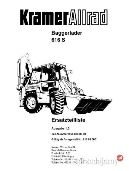 Katalog części Koparko-ładowarka Kramer 616 616S