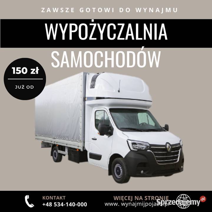 Wynajem samochodów osobowych dostawczych busa Gorzów Wielkopolski