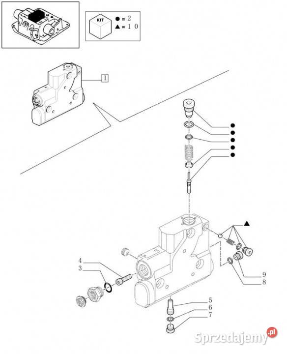 Holland T6010 T6070 Zawór 47129441 Pozostałe Jastrzębniki