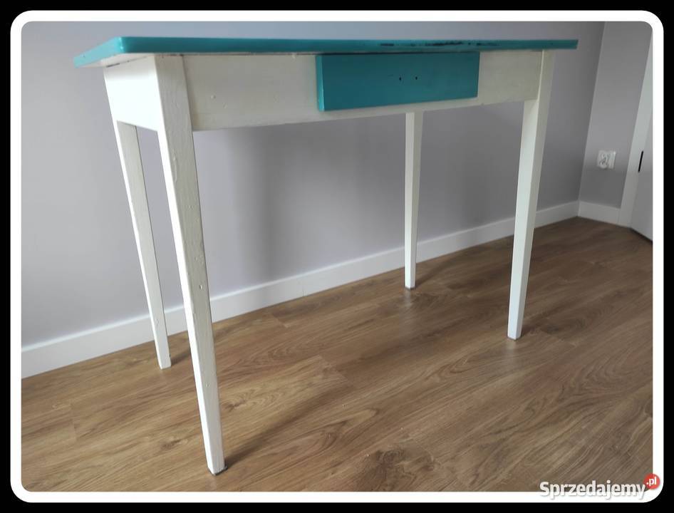 Stolik biurko z szufladką 99 x 55 stół PRL 78cm mazowieckie Płock
