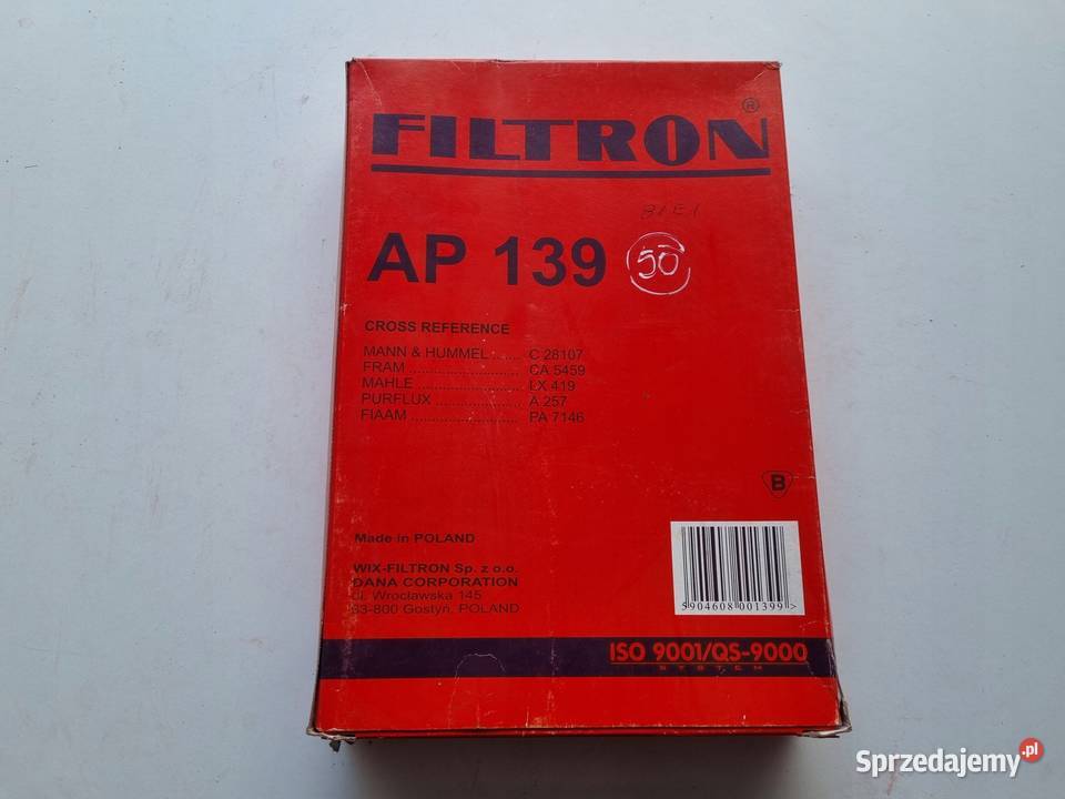 Seat Toledo I 18 16V FILTR POWIETRZA AP139 osobowe Janów
