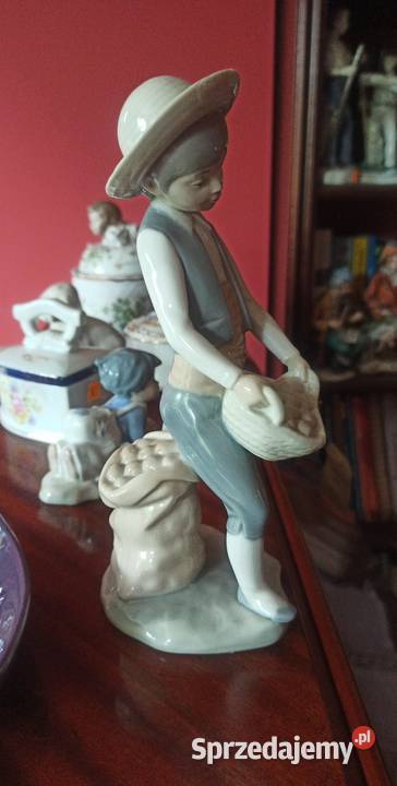 Figurka chłopca z koszem Zapfir Lladro Spain pomorskie Gdańsk sprzedam