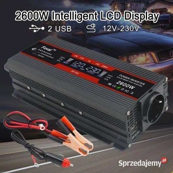 Przetwornica inwerter Foval 2600w 12v na 230 Agregaty prądotwórcze Szczekociny sprzedam