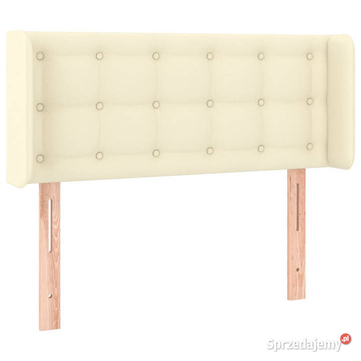 Zagłówek do łóżka z LED kremowy 103x16x7888