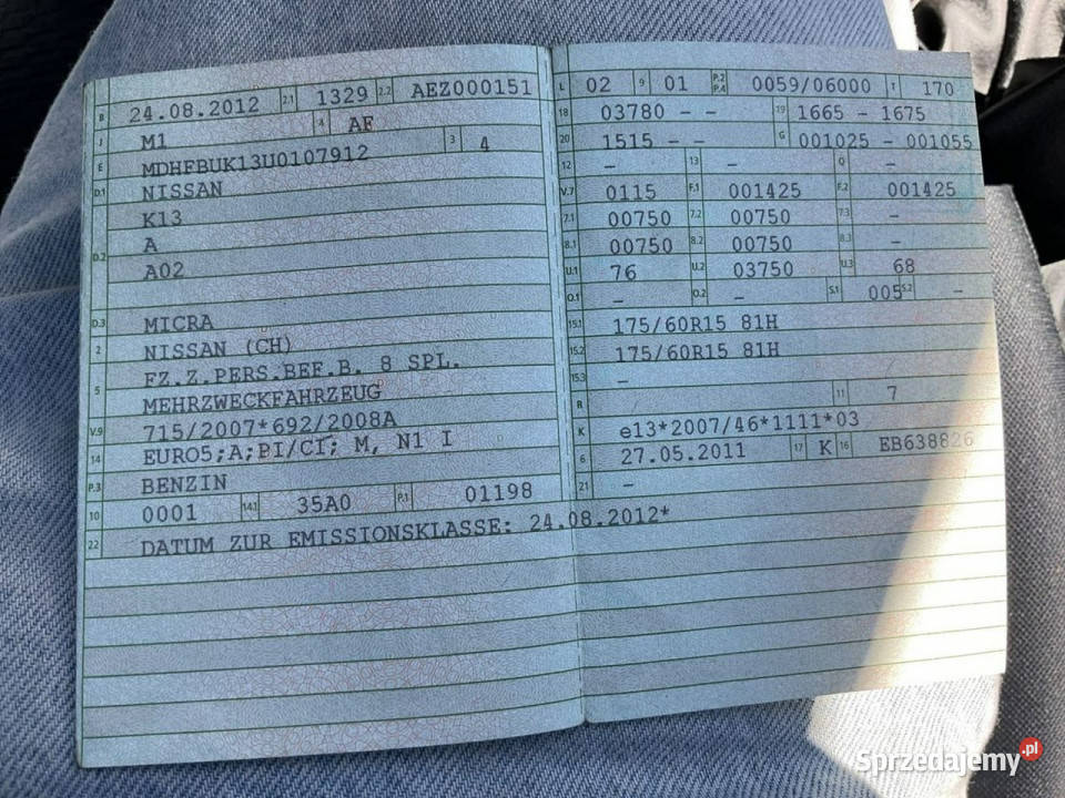 Nissan Micra Benzyna klimatyzacja dotykowa Wejherowo sprzedam