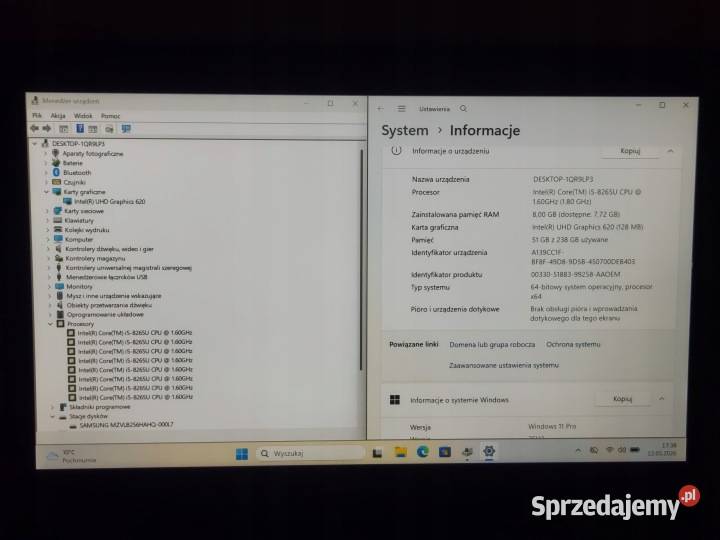 Laptop Lenovo ThinkPad L390 133 Intel Core i5 8 IBM/Lenovo Komputery i Akcesoria