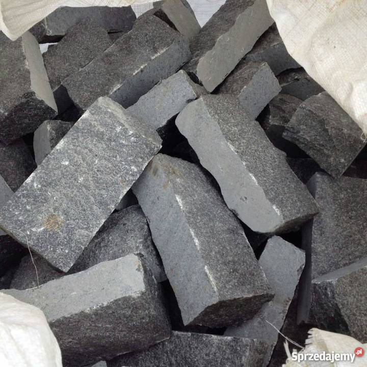 Kostka Granitowa Ciętołupana Rzędowa CZARNA mazowieckie Marki sprzedam