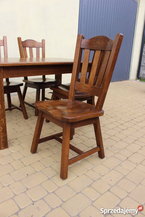 Stół dębowy 4 krzesła meble holenderskie