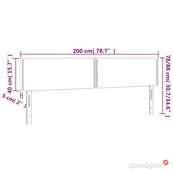 Zagłówek do łóżka z LED różowy 200x5x7888 sprzedam