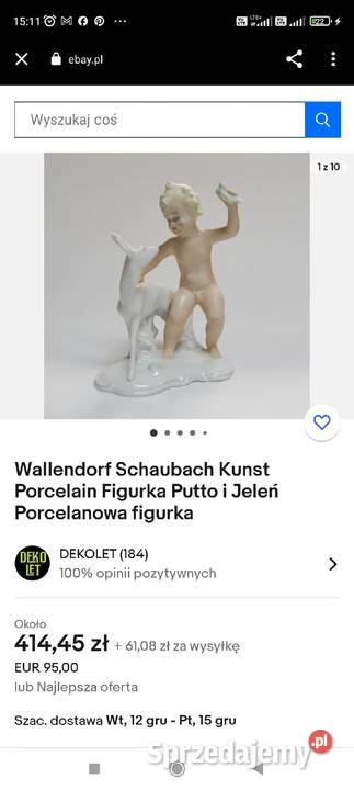 VINTAGE WALLENDORF NIEMCY PORCELANOWA FIGURKA Pabianice