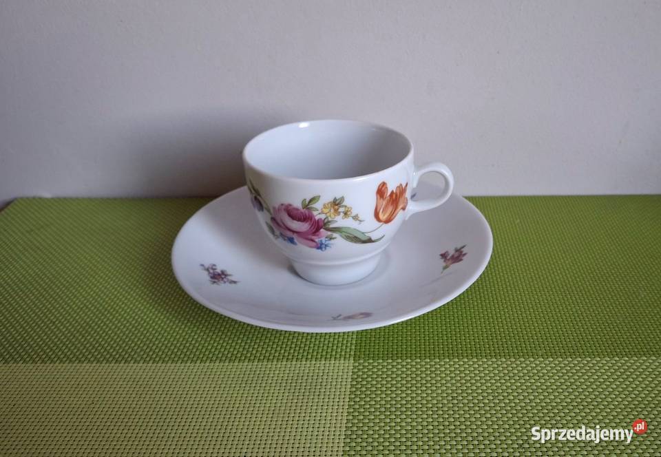2 filiżanki ze spodkami z wzorem Bukiet Masona Lublin