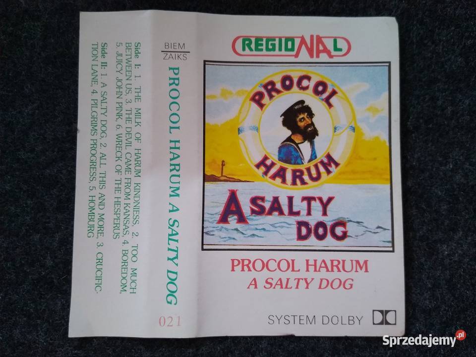 MC cassette cover PROCOL HARUM A SALTY DOG Gdańsk sprzedam