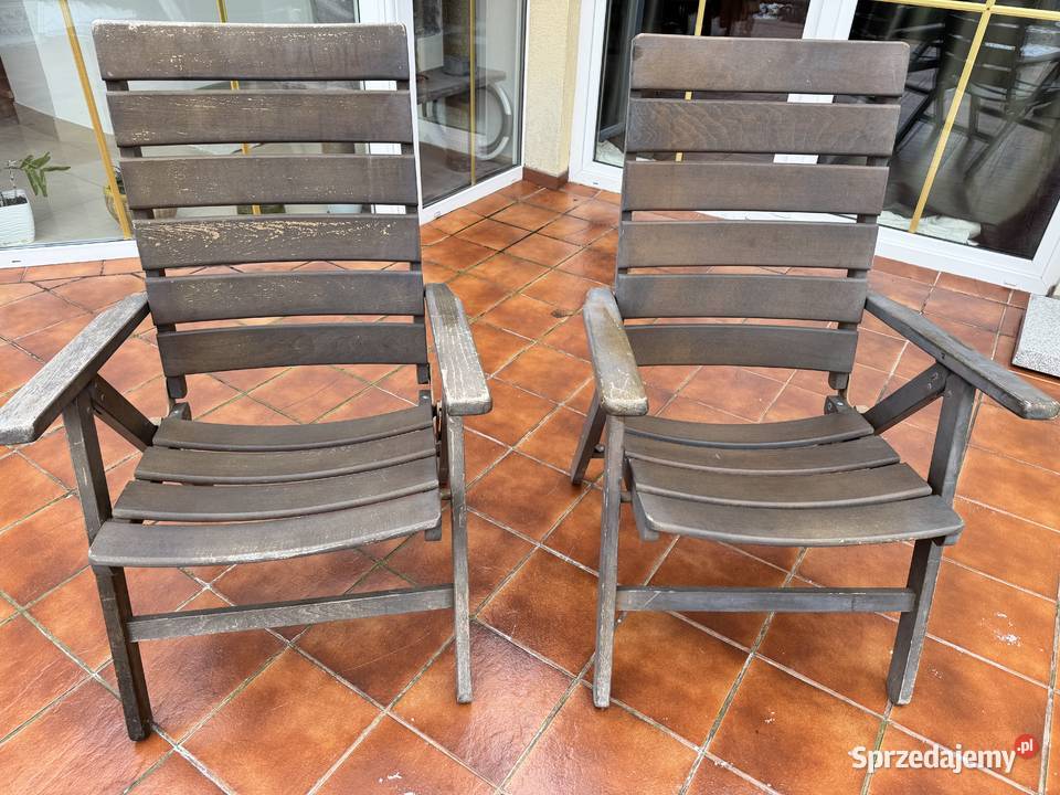 leżak ogrodowy drewniany fotel krzesło meble sprzedam