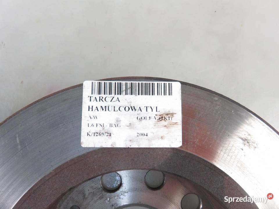 2X TARCZA HAMULCOWA TYŁ VW GOLF V 16 małopolskie sprzedam